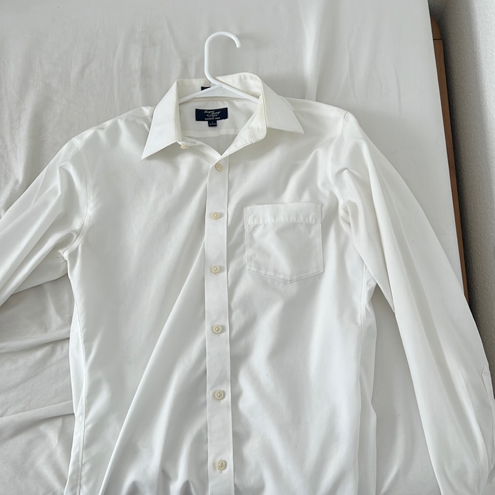 J Crew Wrinkle Free White Dress Shirt